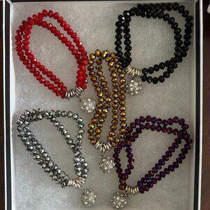 Bundle/Lot of Costume Beaded Bracelets (selling for the beads)
